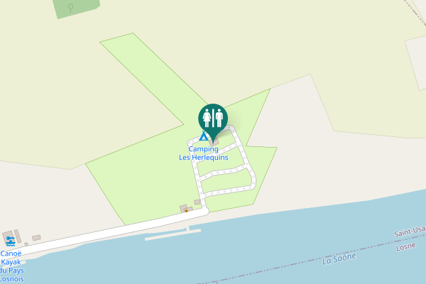 Map showing location of Sanitaires
