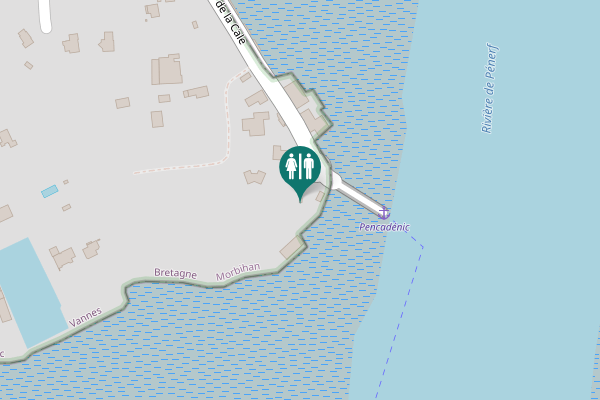 Map showing location of Rue de la Cale Toilet
