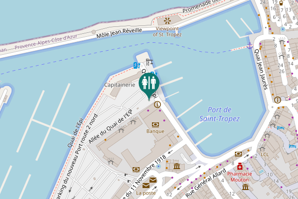 Map showing location of Allée du Quai de l'Epi Toilet