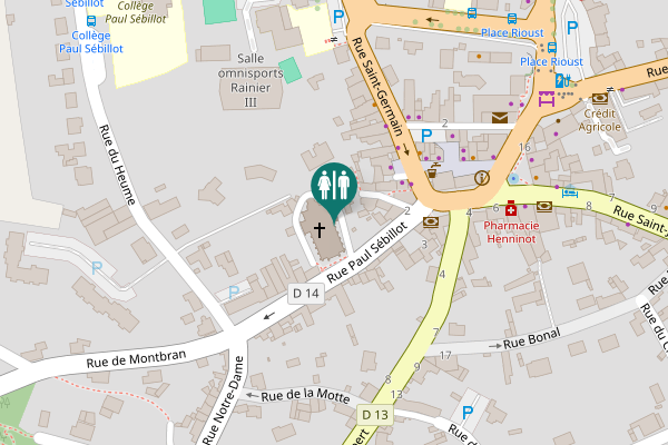 Map showing location of Rue Paul Sébillot 21 Toilet