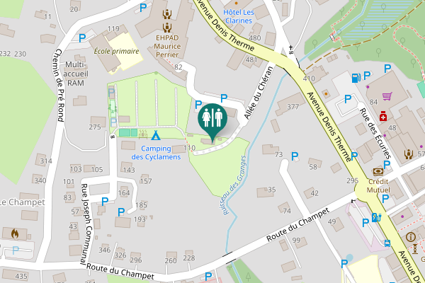 Map showing location of Allée du Chéran 110 Toilet