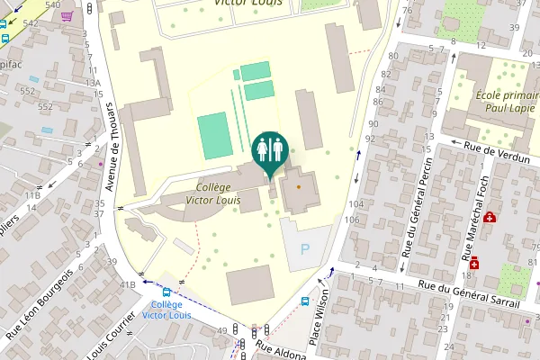Map showing location of Avenue de Thouars 52 Toilet