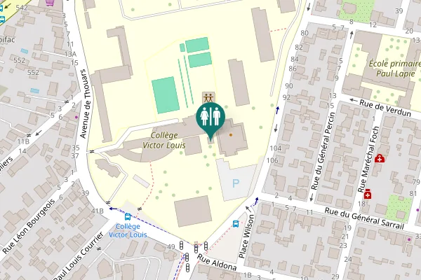 Map showing location of Avenue de Thouars 52 Toilet