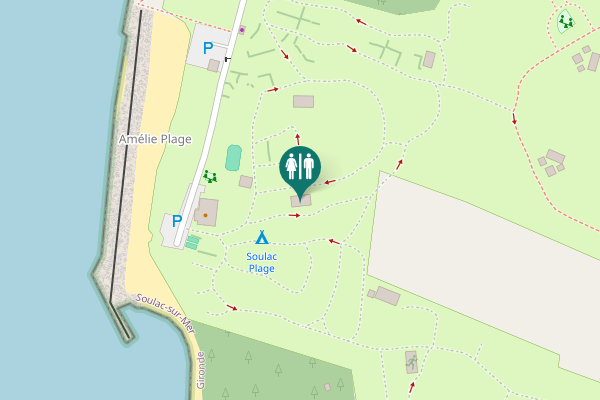 Map showing location of Allée de la Négade 62 Toilet