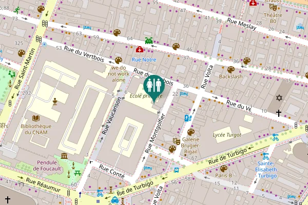 Map showing location of Rue Montgolfier 15 Toilet
