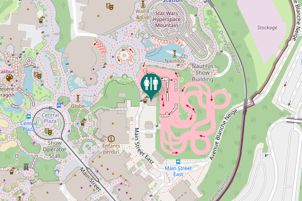 Map showing location of Main Street East Toilet