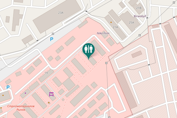 Map showing location of Уруцкая вуліца 21 Toilet