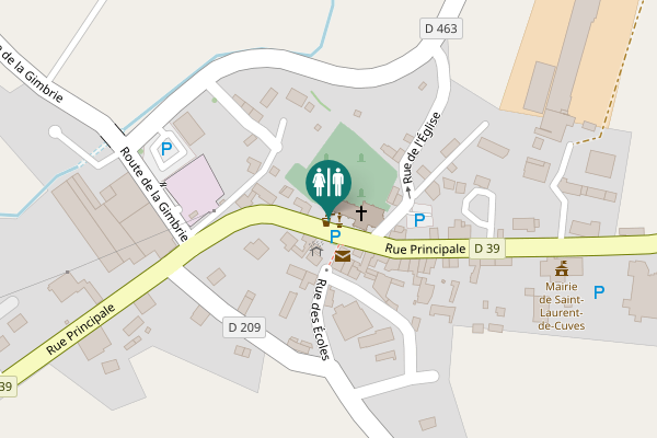 Map showing location of Rue Principale Toilet