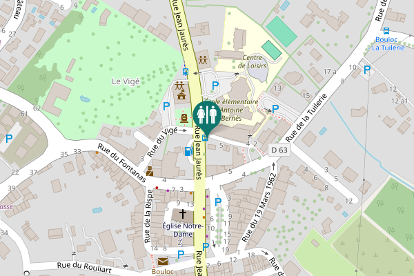 Map showing location of Passage des Écoles 1 Toilet