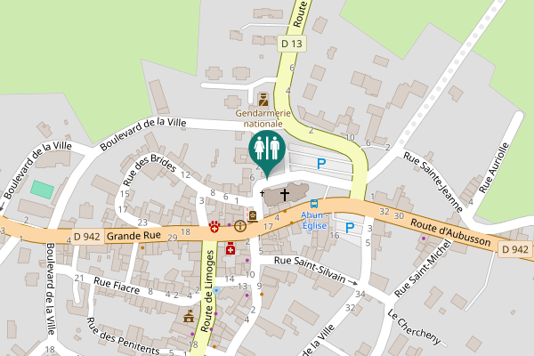Map showing location of Place du Champ de Foire Toilet
