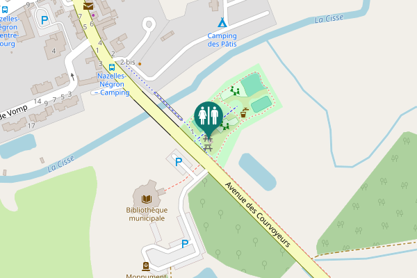 Map showing location of Avenue des Courvoyeurs 1 Toilet
