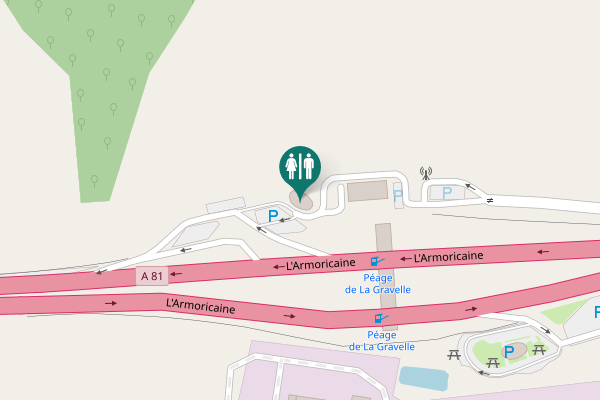 Map showing location of L'Armoricaine Toilet