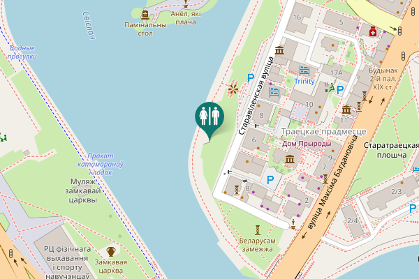 Map showing location of Старавіленская вуліца 2 Toilet