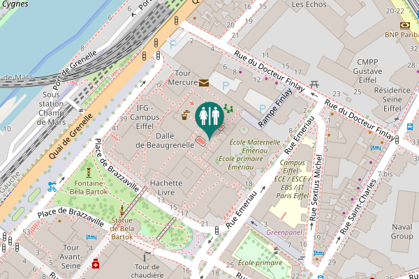 Map showing location of Rampe Finlay Toilet