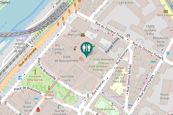 Map showing location of Rampe Finlay Toilet