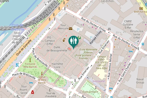 Map showing location of Rampe Finlay Toilet