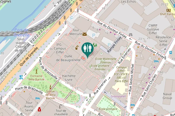 Map showing location of Rampe Finlay Toilet