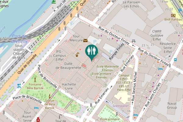 Map showing location of Rampe Finlay Toilet
