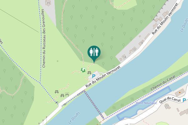 Map showing location of Rue du Moulin Vermoret Toilet
