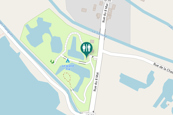 Map showing location of Rue du 8 Mai Toilet
