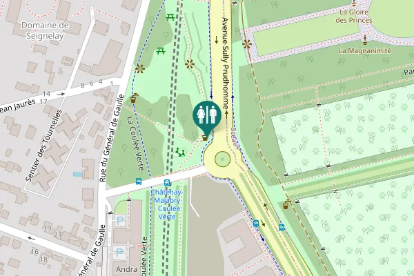 Map showing location of Rond-Point de Bergneustadt Toilet
