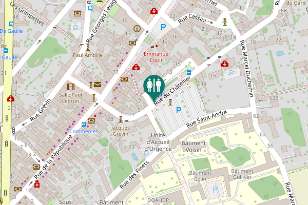 Map showing location of Rue du Châtellier 7 Toilet