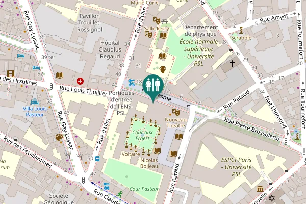 Map showing location of Rue Érasme 14 Toilet