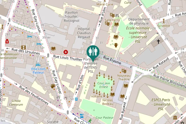 Map showing location of Rue d'Ulm 42 Toilet