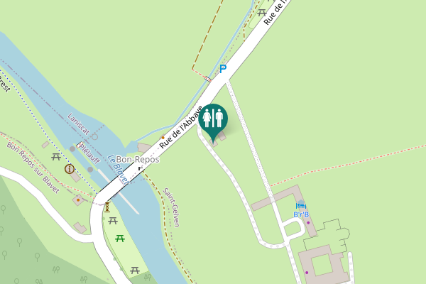 Map showing location of Rue de l'Abbaye Toilet