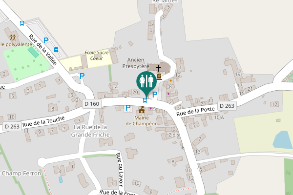 Map showing location of Rue de la Touche 9 Toilet