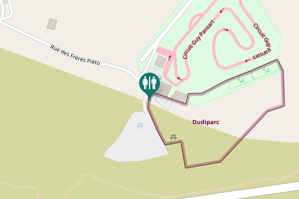 Map showing location of Rue des Frères Piéto 3 Toilet