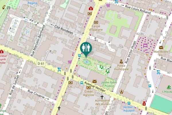 Map showing location of Avenue de la République 75 Toilet