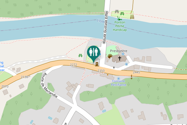 Map showing location of Avenue Simone Veil 2350 Toilet