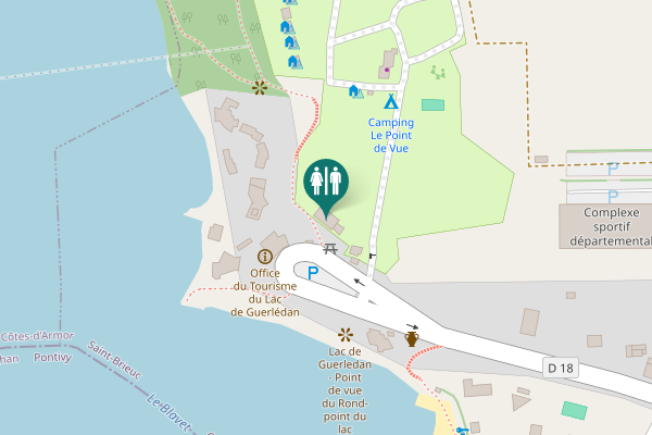 Map showing location of Rue du Lac 104 Toilet