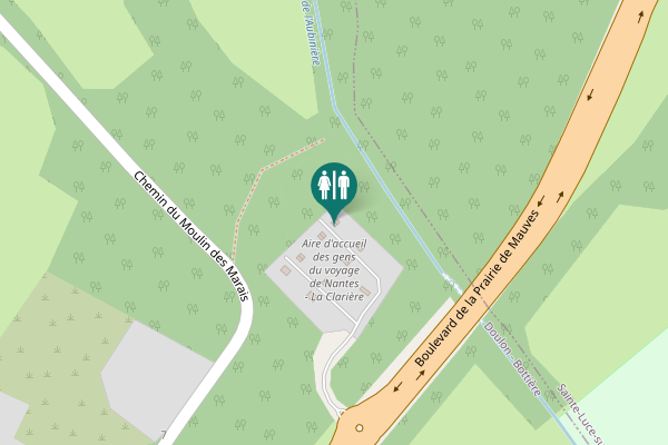 Map showing location of Chemin Nantais des Chaupières Toilet