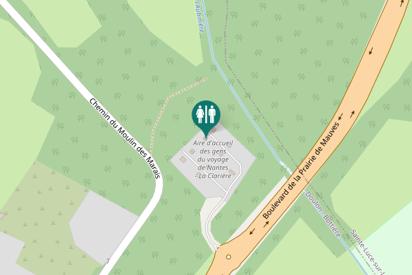 Map showing location of Chemin Nantais des Chaupières Toilet