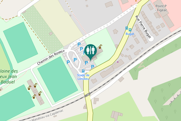 Map showing location of Avenue Georges Pompidou 53 Toilet