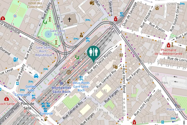 Map showing location of Rue des Deux Ponts 15 Toilet