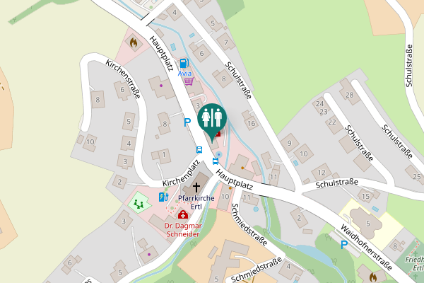 Map showing location of Hauptplatz 1 Toilet