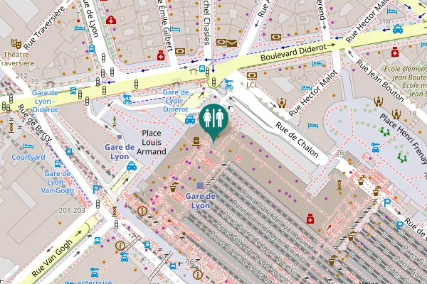 Map showing location of Rue Van Gogh 4 Toilet