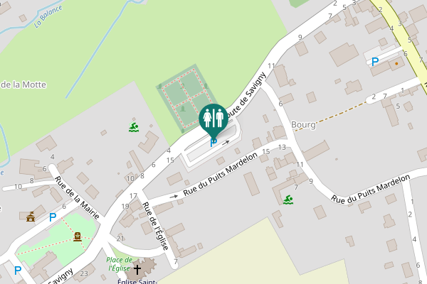 Map showing location of Route de Savigny 4 Toilet