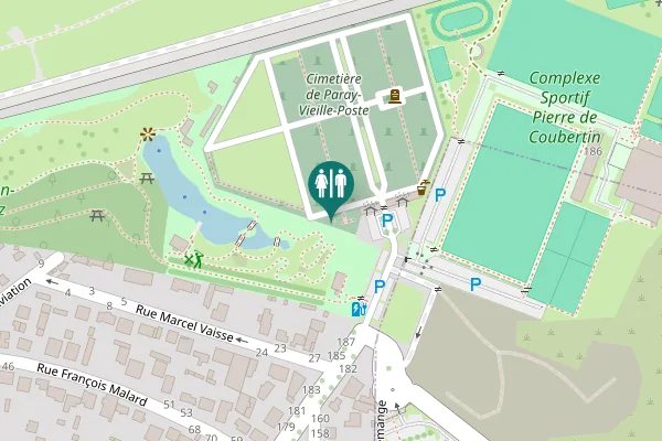 Map showing location of Avenue du Général de Gaulle Toilet