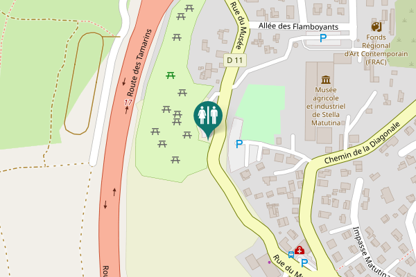 Map showing location of Rue du Musée Toilet