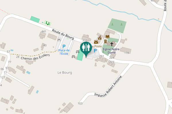 Map showing location of 1 Toilet