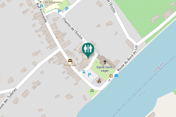Map showing location of Rue de l'Église Toilet