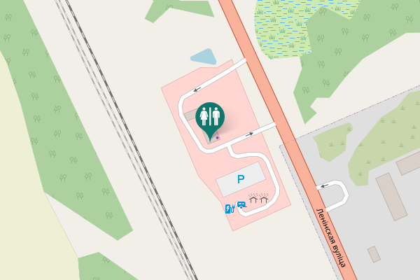 Map showing location of Ленінская вуліца 1А Toilet