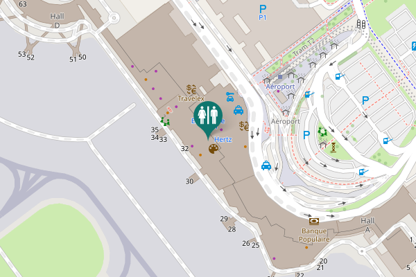 Map showing location of Blagnac Toilet