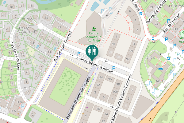 Map showing location of Avenue Stéphane Hessel 94 Toilet