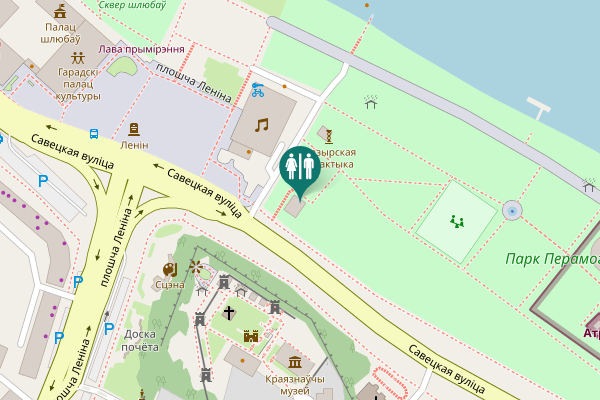Map showing location of Савецкая вуліца Toilet