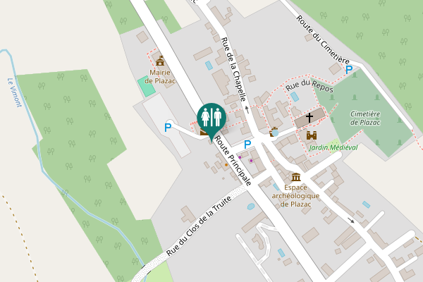 Map showing location of Route Principale Toilet